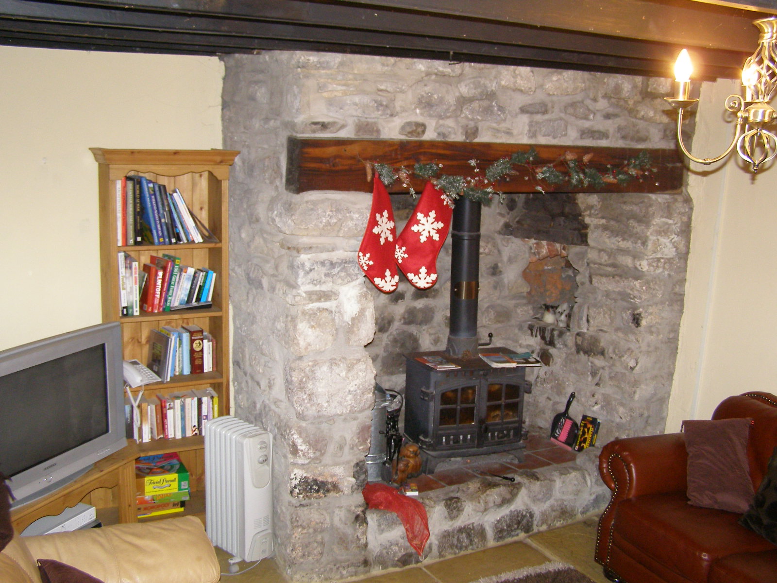 Inglenook with log burner